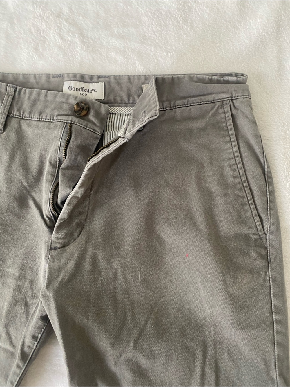 Men's Gray Casual Chino Pants